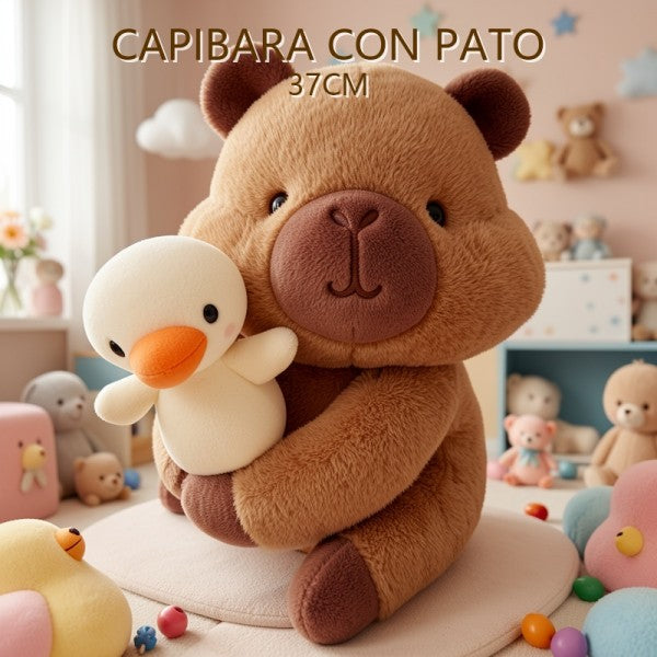 CAPYBARA CON PATO 37CM