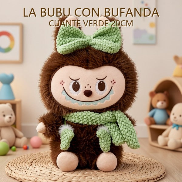 LABUBU CON BUFANDA GUANTE VERDE 20CM