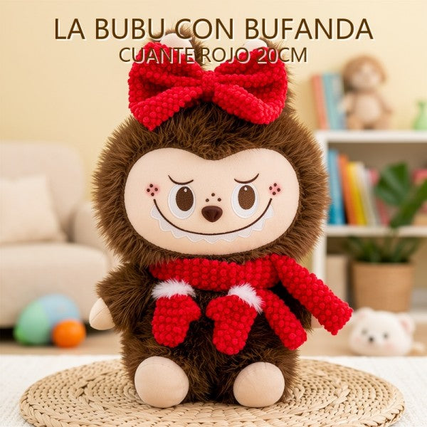 LABUBU CON BUFANDA GUANTE ROJO 20CM