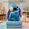 STITCH AZUL CON TRAPO CON MANTA 55CM