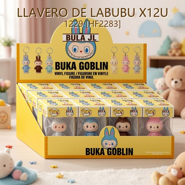 LLAVERO DE LABUBU X12 UNIDADES 1229 [HF2283]