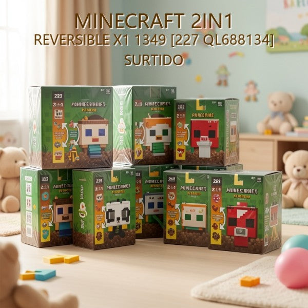 MINECRAFT 2IN1 REVERSIBLE X1 1349 [227 QL688134] SURTIDO