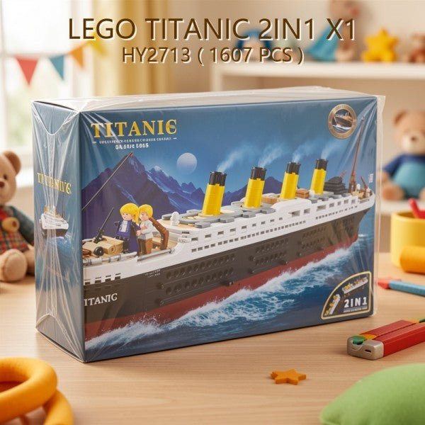 BLOQUES TITANIC 2IN1 X1 HY2713 ( 1607 PCS )