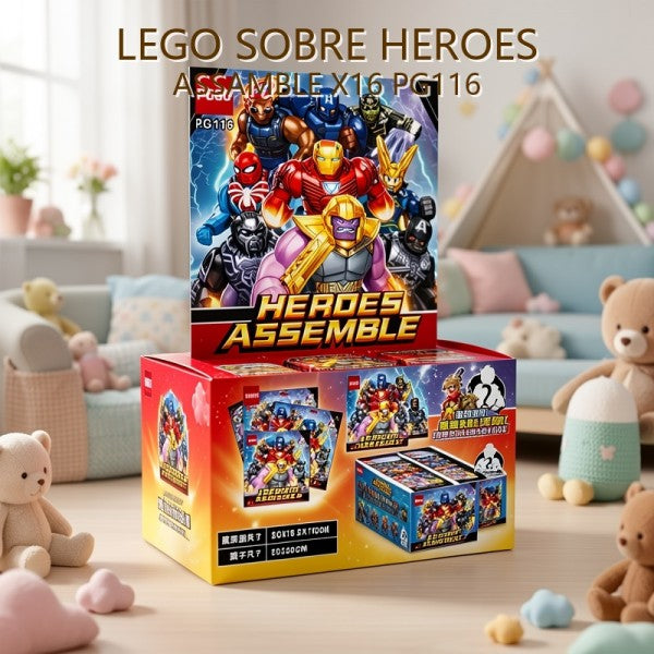 BLOQUE SORPRESA SOBRES HEROES ASSAMBLE X16 PG116