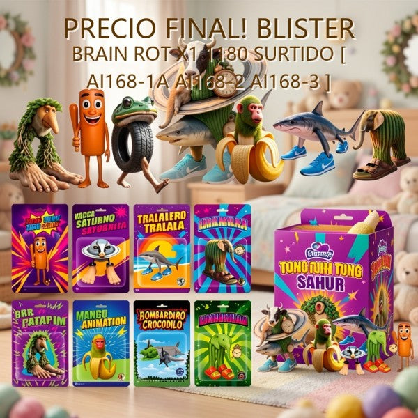 FINAL ITALIAN BRAINROT EN BLISTER X1 1180 SURTIDO [ AI168-1A AI168-2 AI168-3 ]