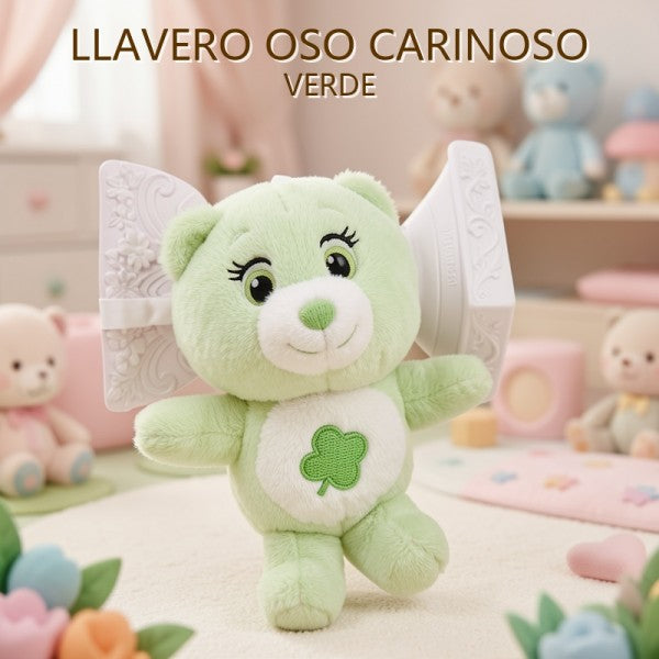 LLAVERO OSO CARINOSO VERDE