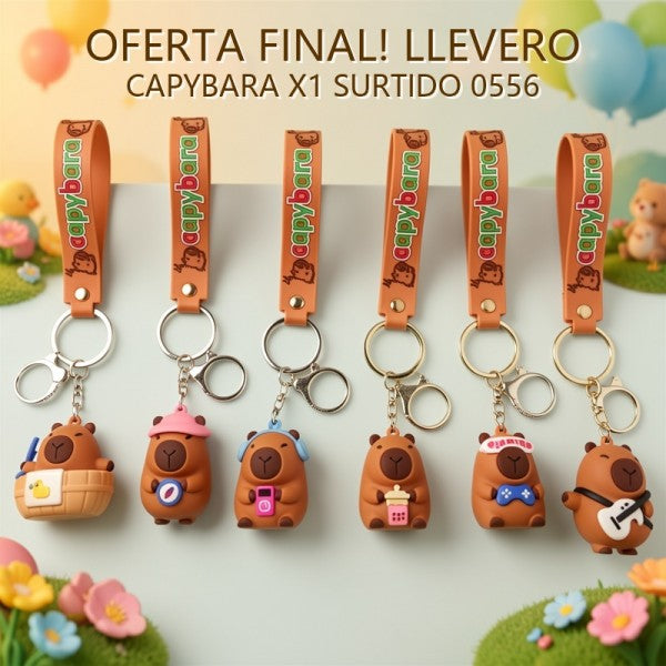 LLAVERO CAPYBARA X1 SURTIDO 0556 PRECIO FINAL!!!