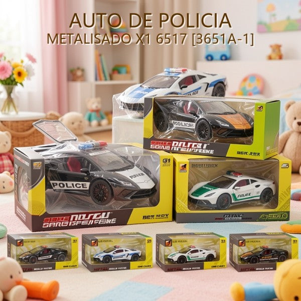AUTO DE POLICIA METALISADO X1 6517 [3651A-1] PRECIO FINAL!!!