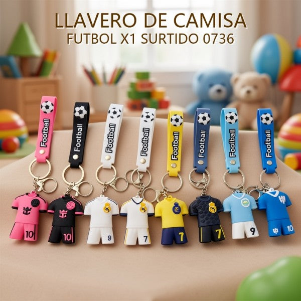 LLAVERO DE CAMISA FUTBOL X1 SURTIDO 0736