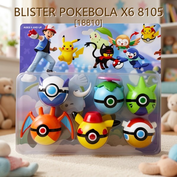 POKEMON POKEBLA EN BLISTER X6 8105 [18810]