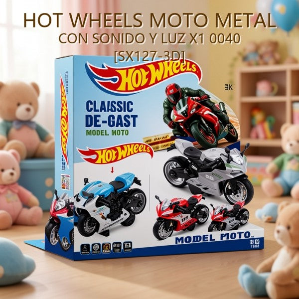HOT WHEELS MOTO METAL CON SONIDO Y LUZ X1 0040 [SX127-3D]