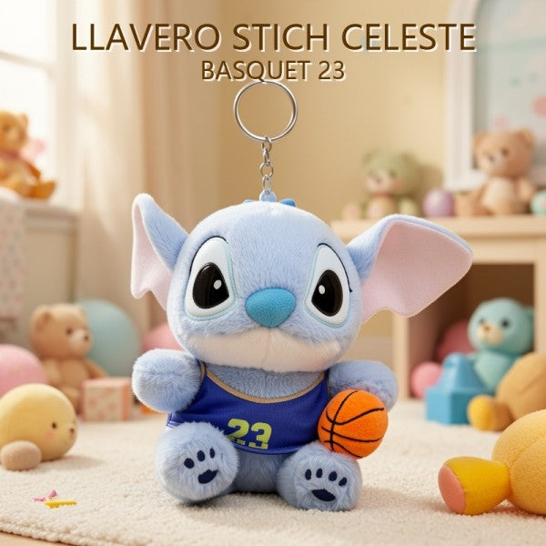 LLAVERO STITCH CELESTE