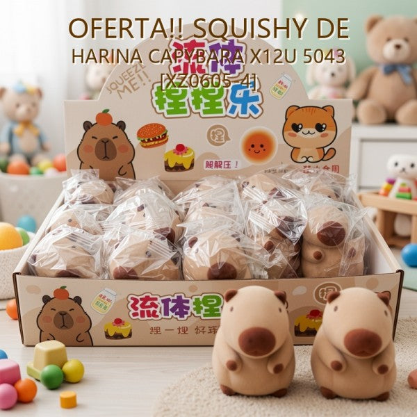 SQUISHY DE HARINA CAPYBARA X12U 5043 [XZ0605-4] OFERTA FINAL!!!