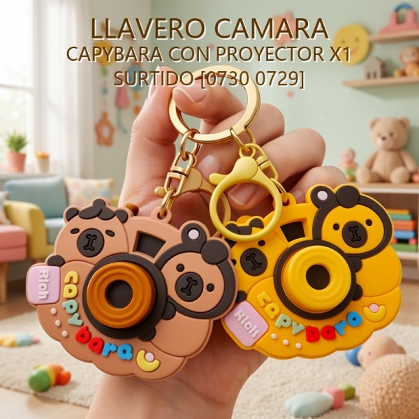 LLAVERO CAMARA CAPYBARA CON PROYECTOR X1 SURTIDO [0730 0729]