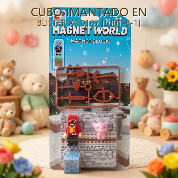 CUBO IMANTADO MINECRAFT EN BLISTER X1 0187 [L001-8-1]