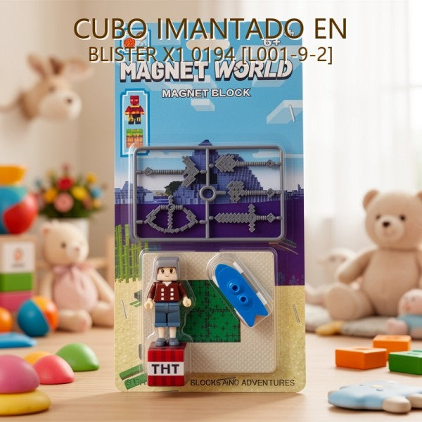 CUBO IMANTADO MINECRAFT EN BLISTER X1 0194 [L001-9-2]