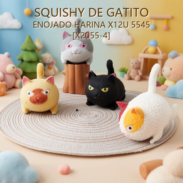 SQUISHY DE GATITO ENOJADO HARINA X12U 5545 [X2055-4]