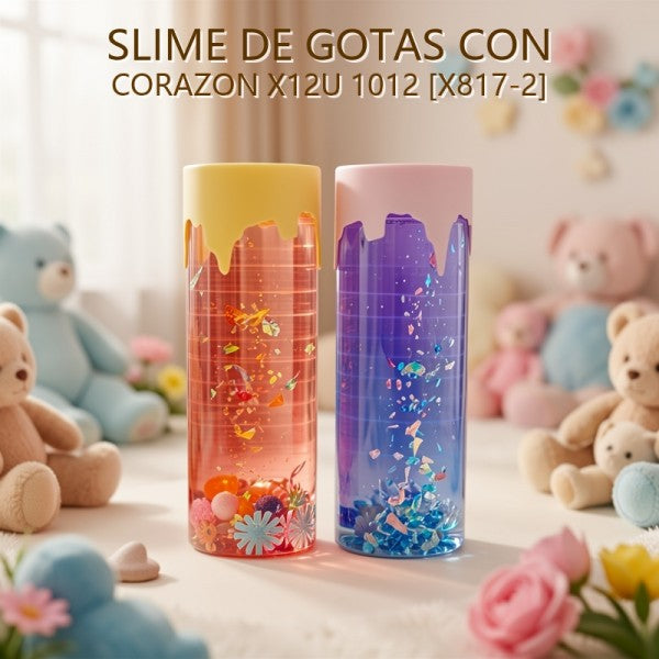 SLIME DE GOTAS CON CORAZON X12U 1012 [X817-2]