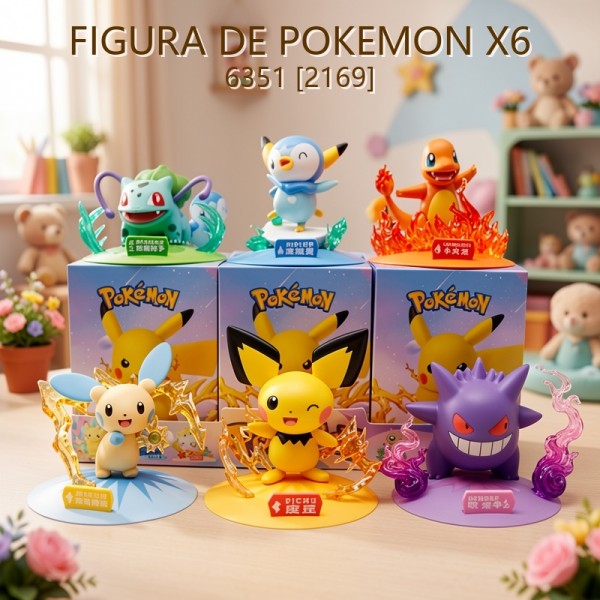POKEMON FIGURAS X6 6351 [2169] [PKQ-6]