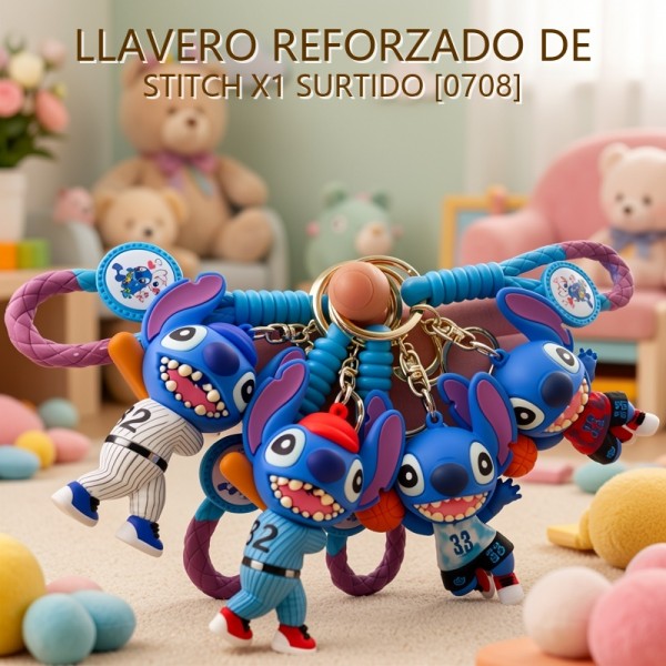 LLAVERO REFORZADO DE STITCH X1 SURTIDO [0708]