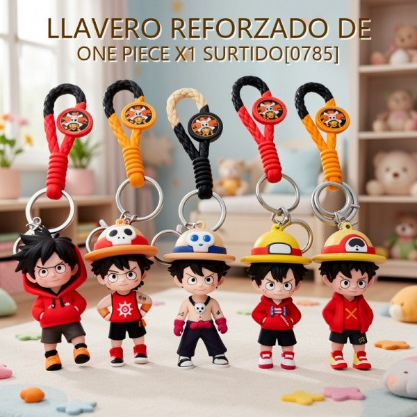 LLAVERO REFORZADO DE ONE PIECE X1 SURTIDO[0785]