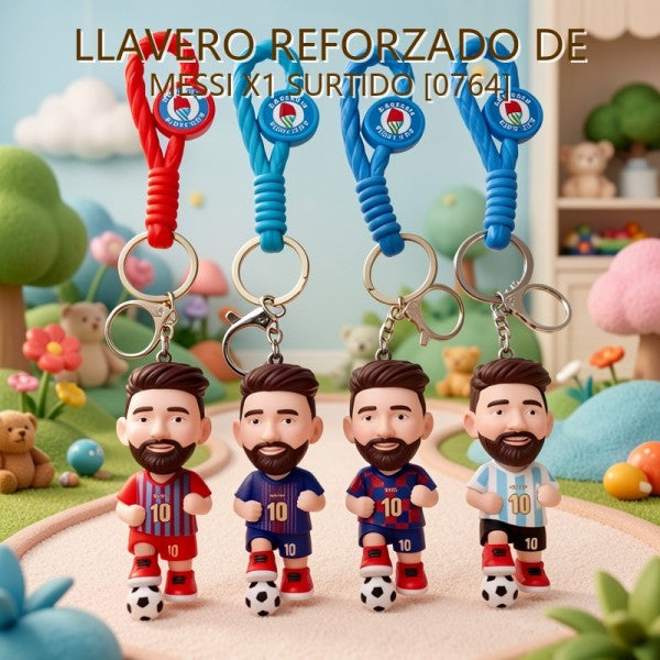 LLAVERO REFORZADO DE MESSI X1 SURTIDO [0764]