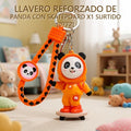 LLAVERO REFORZADO DE PANDA CON SKATEPOARD X1 SURTIDO [0772]