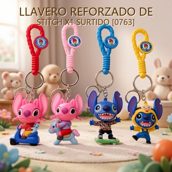 LLAVERO REFORZADO DE STITCH X1 SURTIDO [0763]