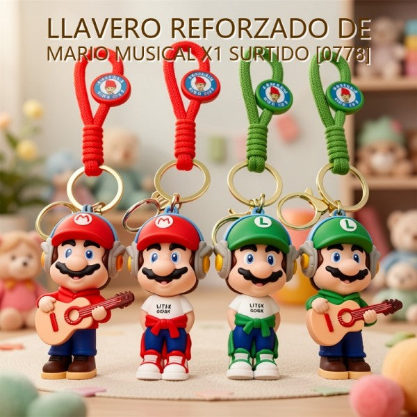 LLAVERO REFORZADO DE MARIO MUSICAL X1 SURTIDO [0778]
