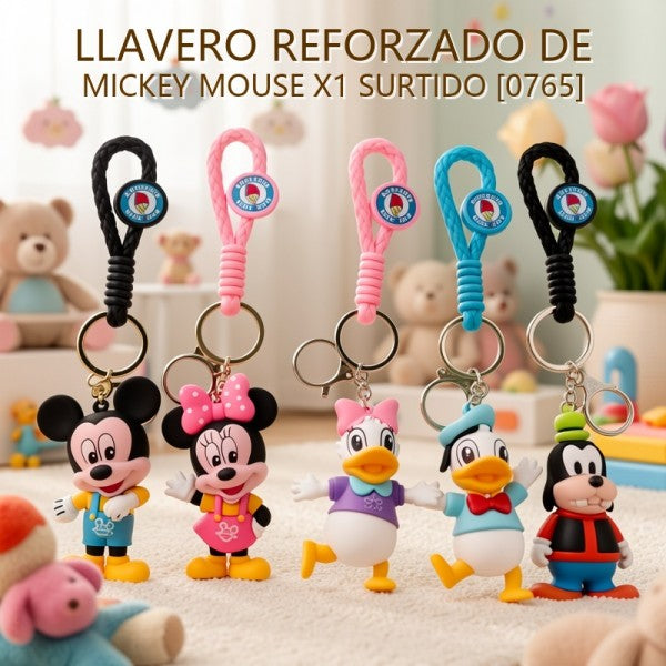 LLAVERO REFORZADO DE MICKEY MOUSE X1 SURTIDO [0765]