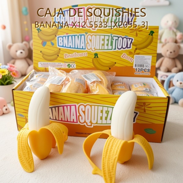 SQUISHY BANANA X12 5533 [X2055-3]