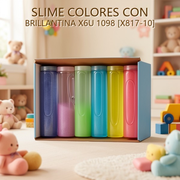 SLIME COLORES CON BRILLANTINA X6U 1098 [X817-10]