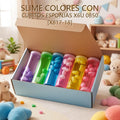 SLIME COLORES CON CUBITOS ESPONJAS X6U 0850 [X817-18]