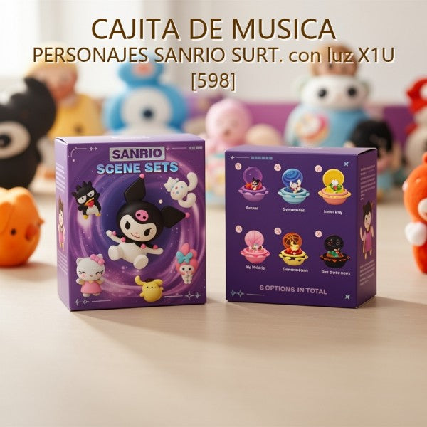 SANRIO CAJITA DE MUSICA SURT. CON LUZ X1U [598]