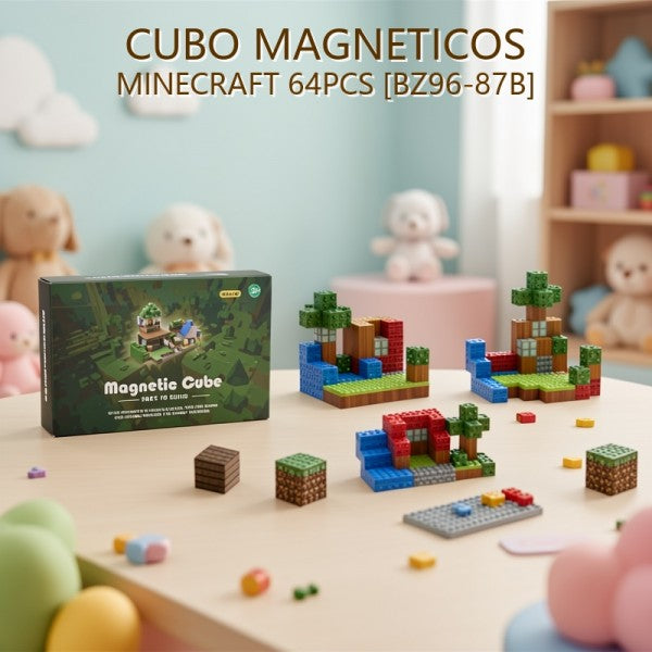 CUBOS IMANTADOS MINECRAFT 64PCS 3717 [BZ96-87B]