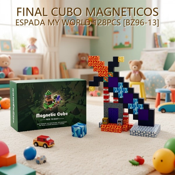CUBO IMANTADO ESPADA MY WORLD 128PCS [BZ96-13] PRECIO FINAL!!!!