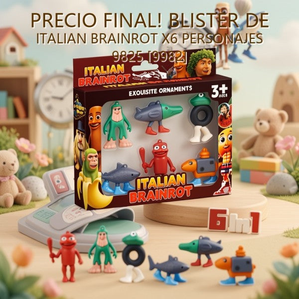 FINAL ITALIAN BRAINROT EN BLISTER X6 PERSONAJES 9825 [9982]