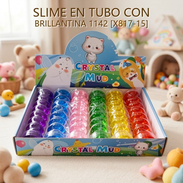 SLIME EN TUBO CON BRILLANTINA 1142 [X817-15]