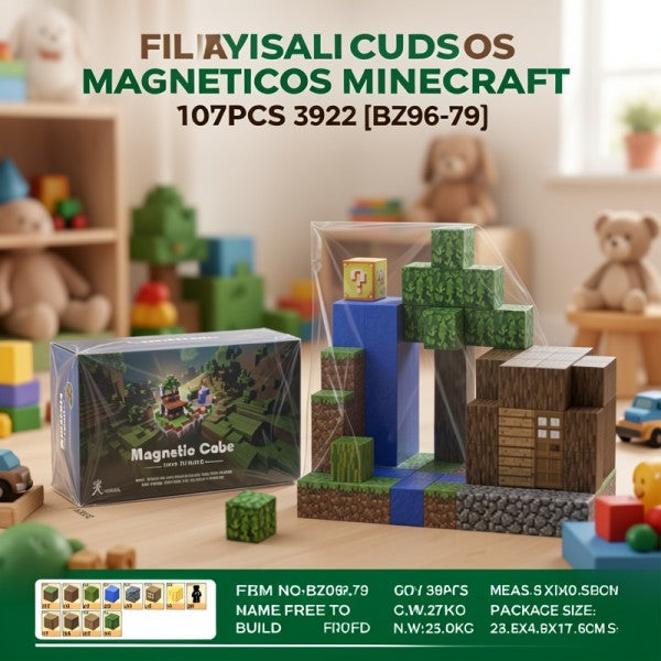 CUBOS IMANTADO MINECRAFT 107PCS 3922 [BZ96-79] PRECIO FINAL!!!!