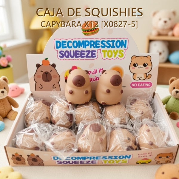 SQUISHY CAPYBARA X12 [X0827-5]