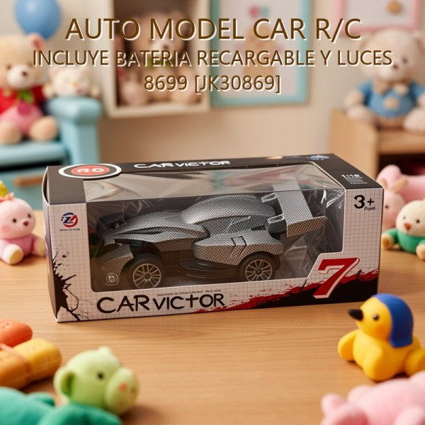 AUTO MODEL CAR A CONTROL REMOTO R/C INCLUYE BATERIA RECARGABLE Y LUCES 8699 [JK30869]