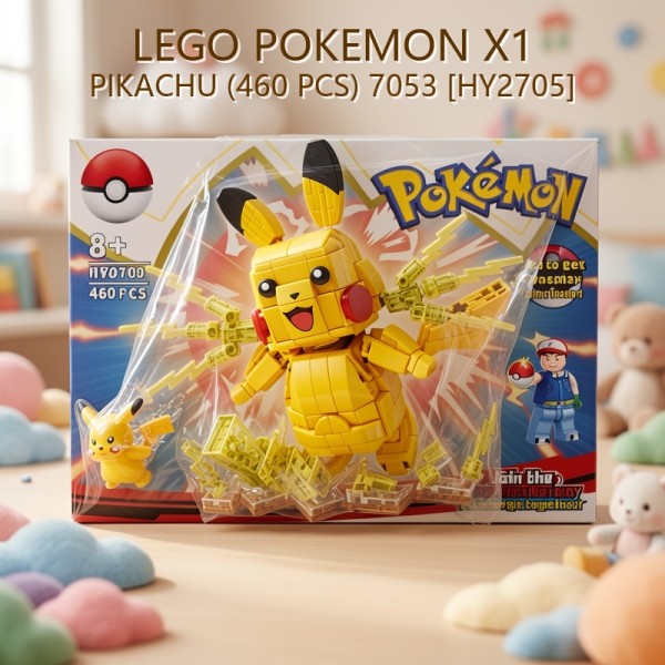 BLOQUES POKEMON X1 PIKACHU (460 PCS) 7053 [HY2705]