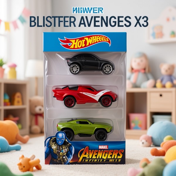 AUTO HOT WHEELS BLISTER AVENGERS X3 [324-63]