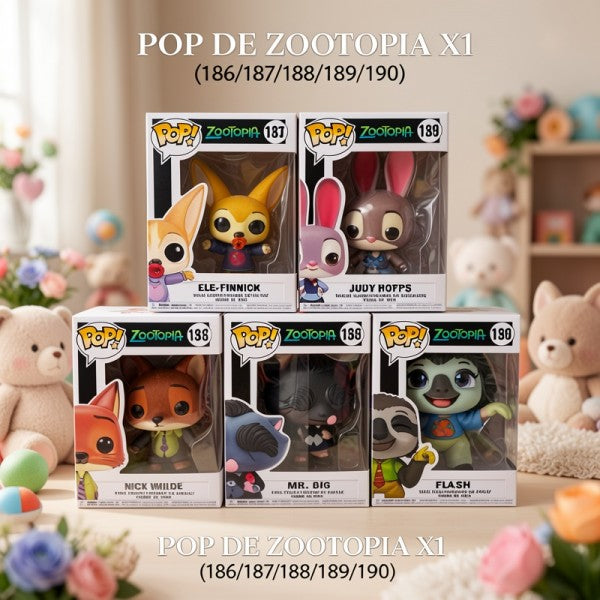 POP DE ZOOTOPIA X1 (186/187/188/189/190)