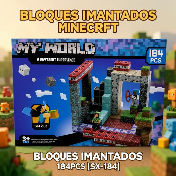 BLOQUES IMANTADOS MINECRAFT 184PCS 1842 [SX-184]