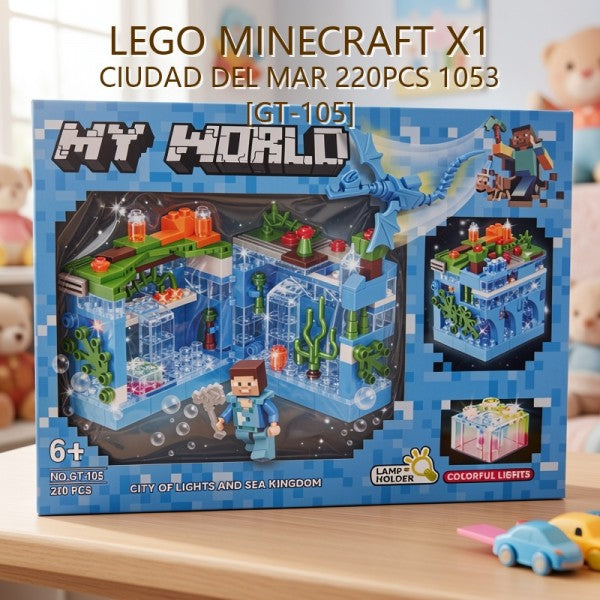 BLOQUES MINECRAFT X1 CIUDAD DEL MAR 220PCS 1053 [GT-105]