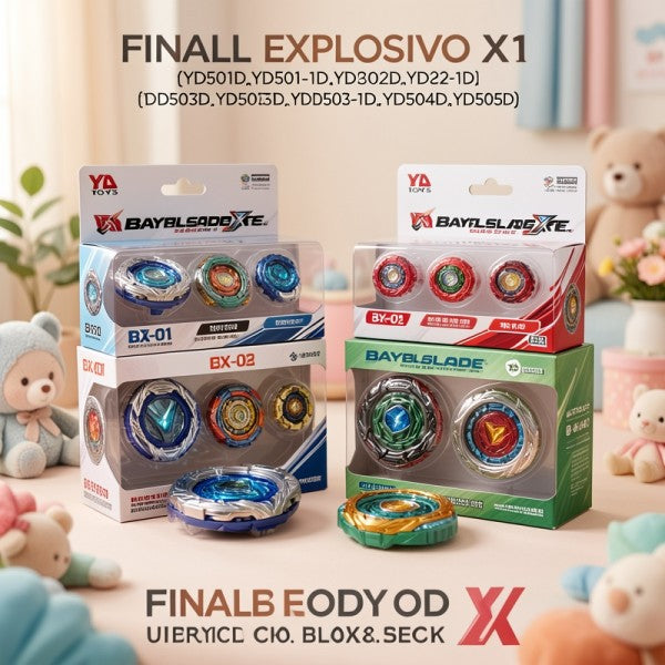 BEYBLADE EXPLOSIVO X1 {YD501D,YD501-1D,YD502D,YD502-1D,YD503D,YD503-1D,YD504D,YD505D} PRECIO FINAL!!!