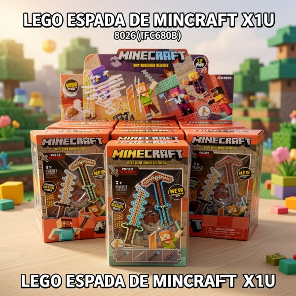 BLOQUES ESPADA DE MINCRAFT X1U 8026{FC680B}