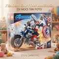 BLOQUES FALCON CAPITAN AMERICA EN MOTO 598 PCS 3308 [MG1330]