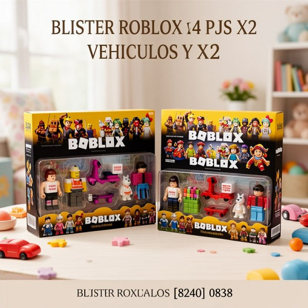 ROBLOX BLISTER X4 PJS Y X2 VEHICULOS [8240] 0838